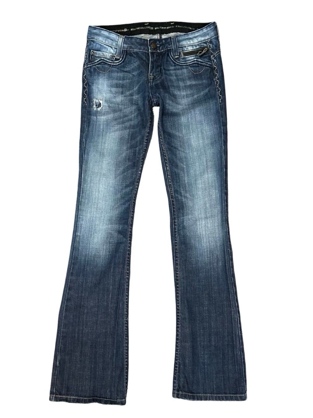 Rerock Express Womens Boot Cut Jeans Size 2 Low Rise Y2K